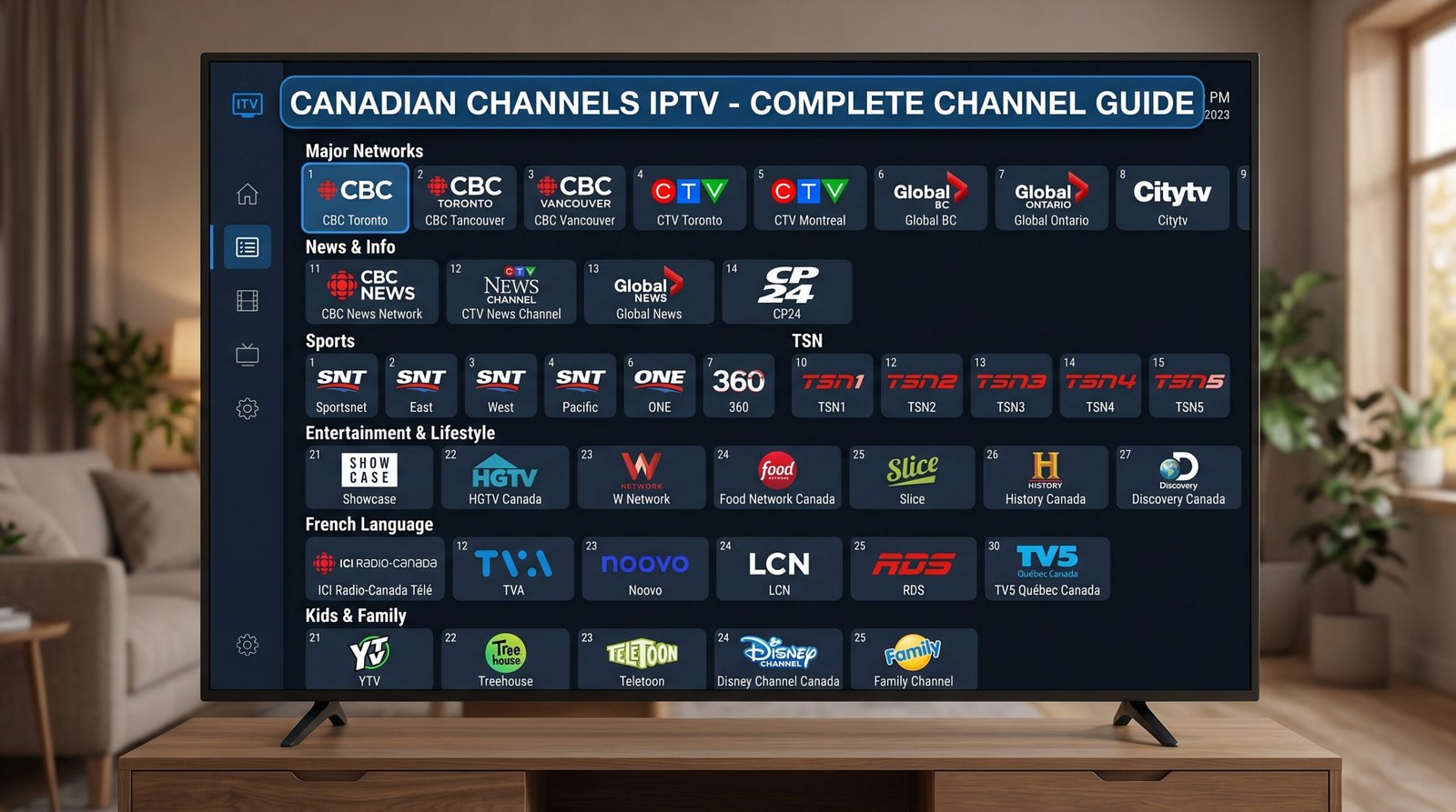 Canadian Channels Available IPTV