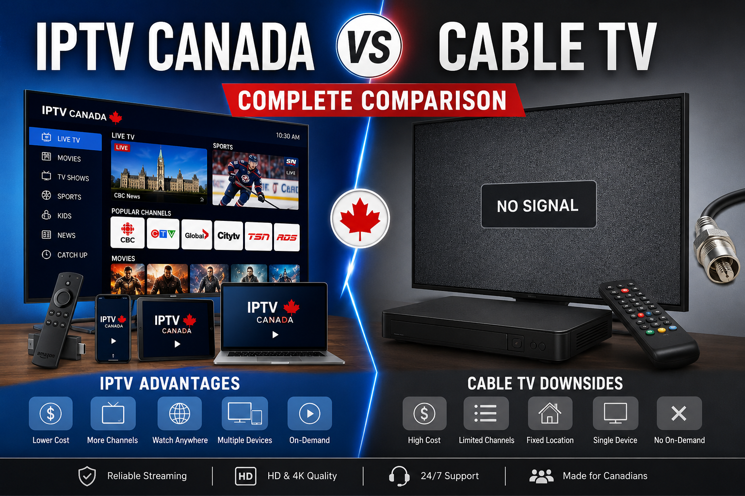 IPTV Canada vs Cable