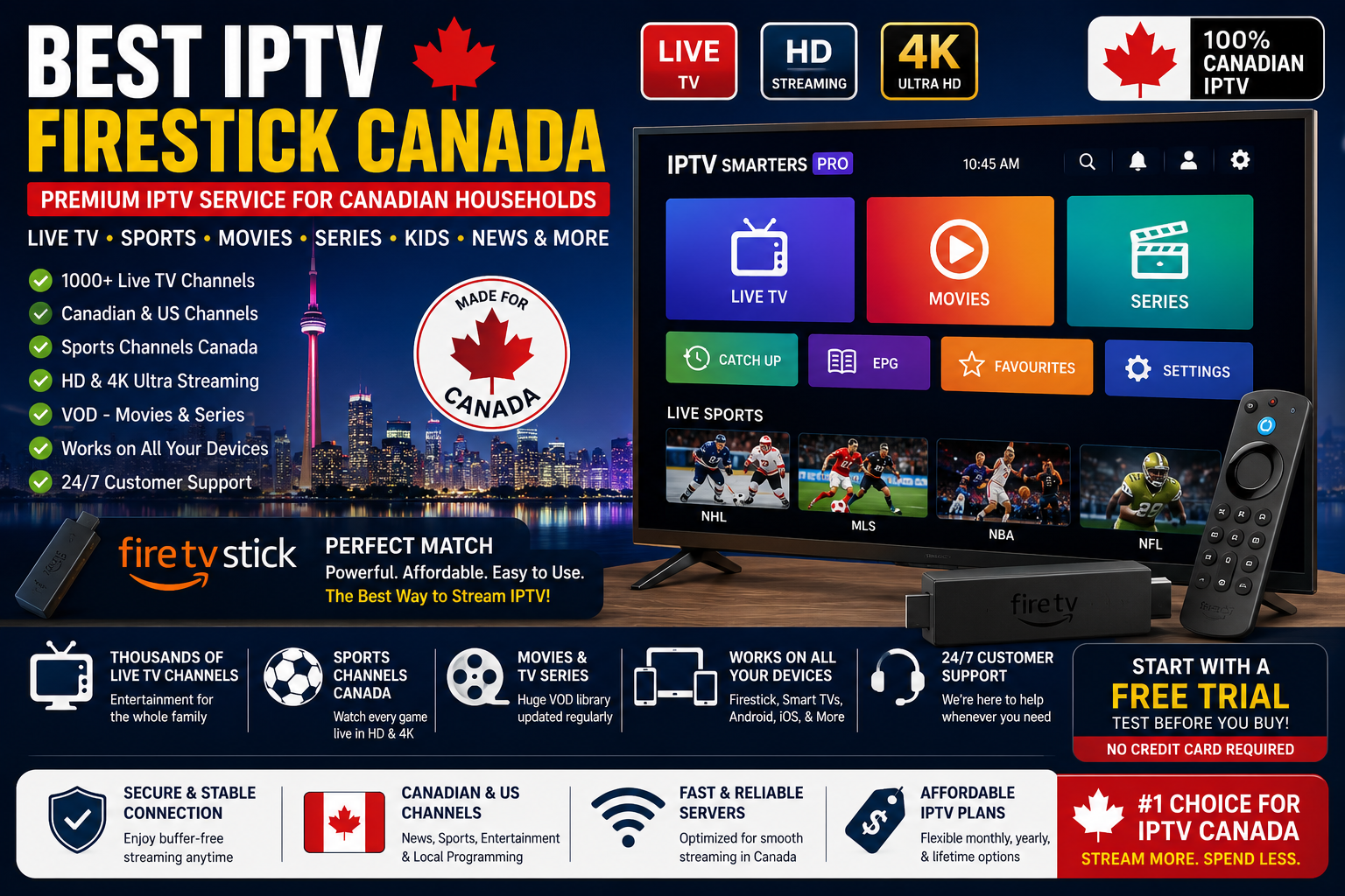 Best IPTV Firestick Canada