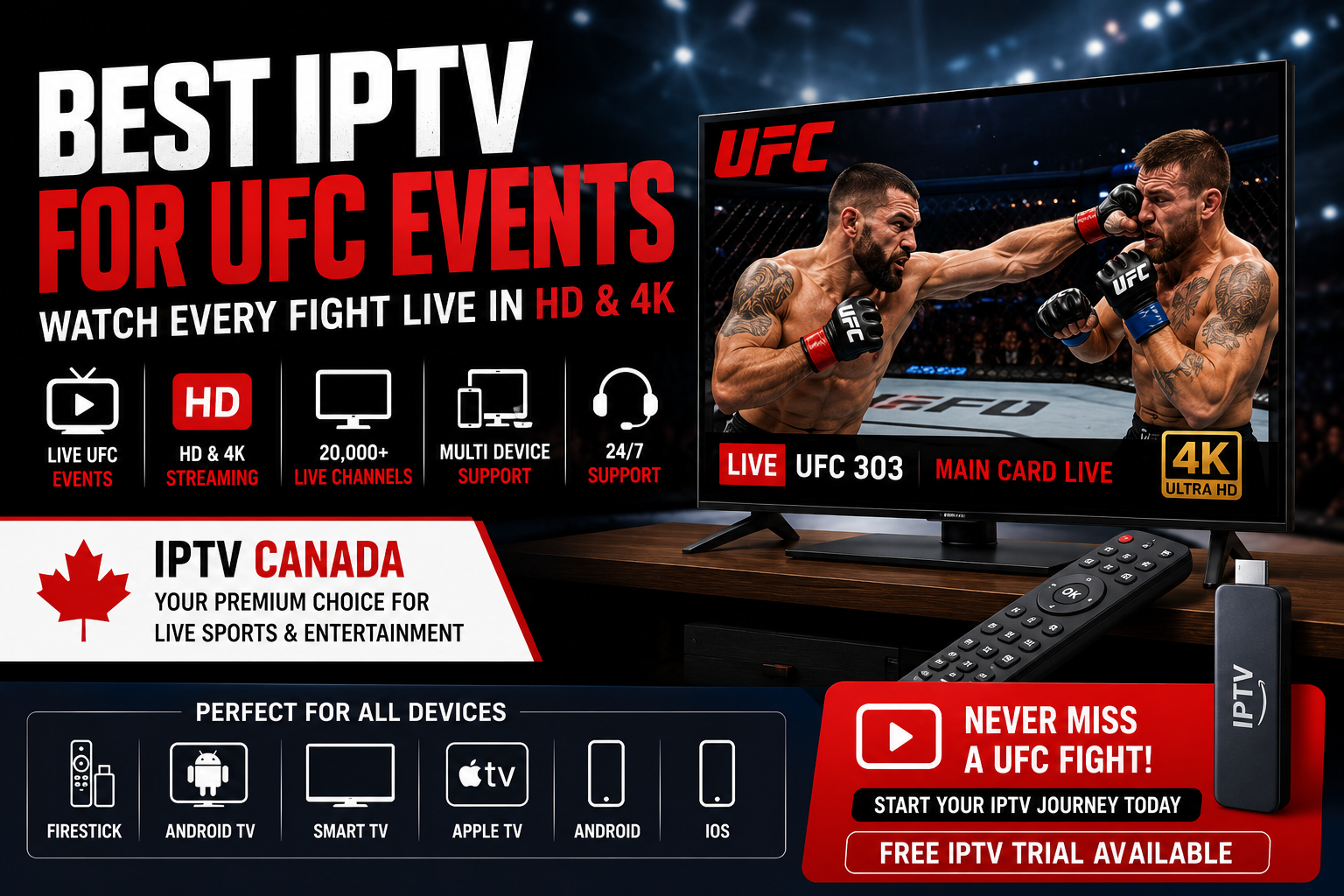 Best IPTV UFC Events