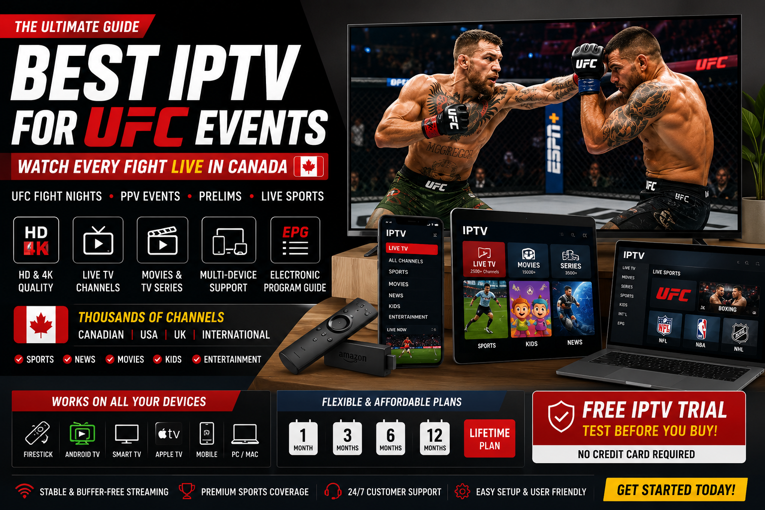 IPTV UFC Events Canada