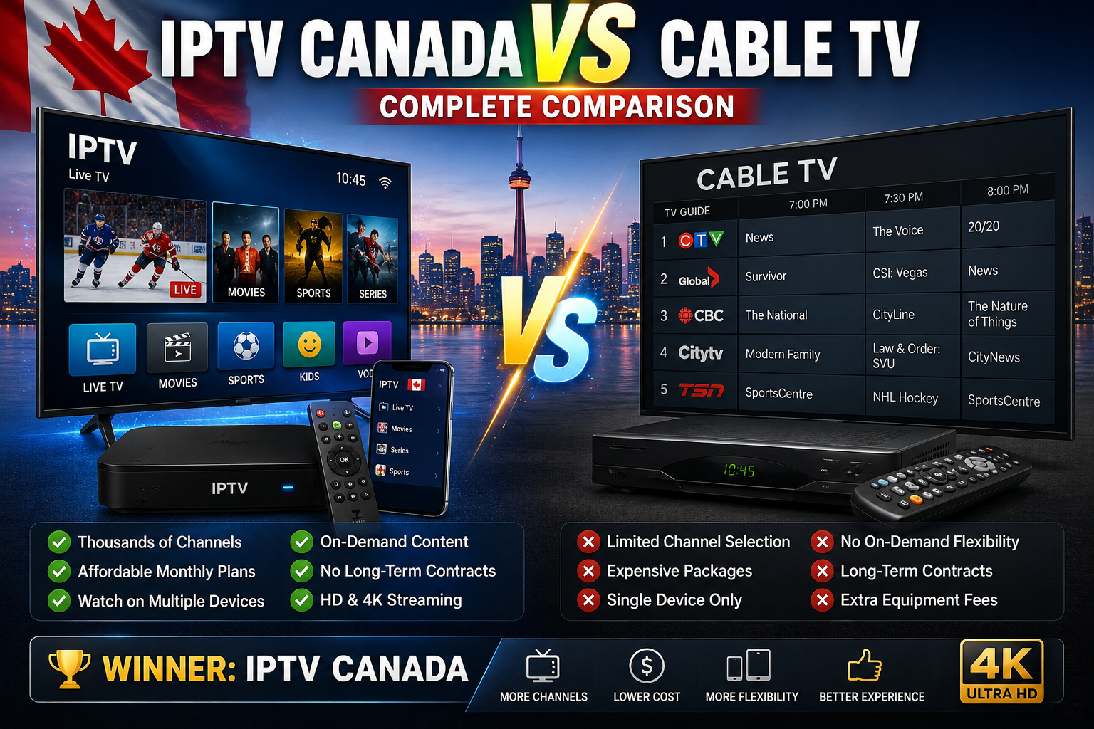 IPTV Canada vs Cable