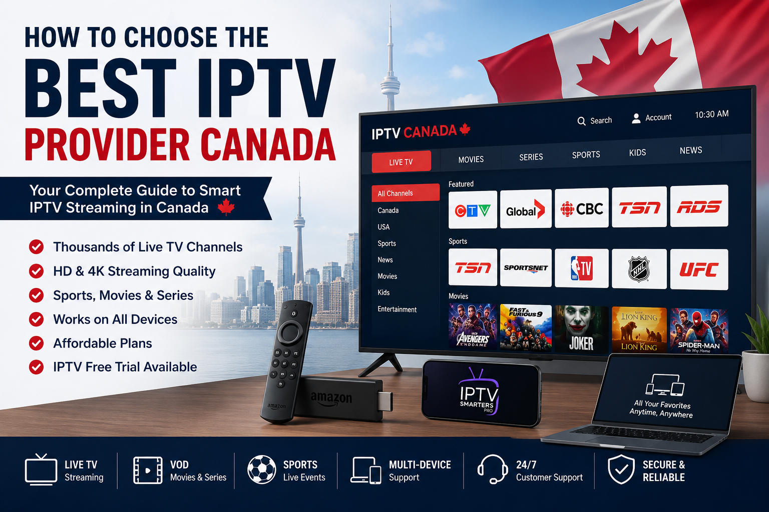 Best IPTV Provider Canada